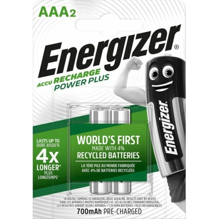 Μπαταρίες επαναφορτιζόμενες 2 τεμάχια AAA/700mAh/1.2V F016628 Energizer 130018