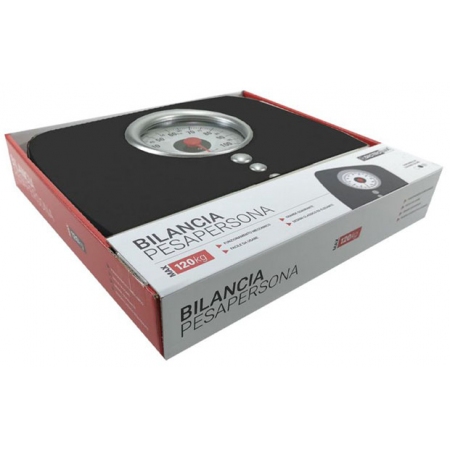 Ζυγαριά σώματος μηχανική μαύρη 30x27εκ 580162 Dictrolux 060099