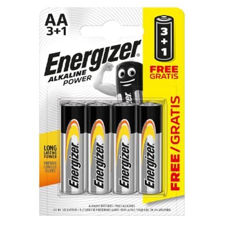 Μπαταρίες αλκαλικές σετ 4 τεμαχίων AA/1,5V Energizer F016707 