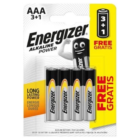Μπαταρίες αλκαλικές σετ 4 τεμαχίων AAA/1,5V Energizer 130069