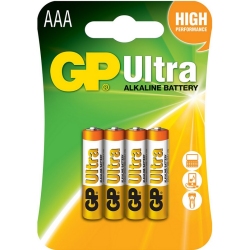 Μπαταρία αλκαλική AAA/1,5V LR03 Ultra Alkaline 4 τεμάχια GP GPAU24-B4