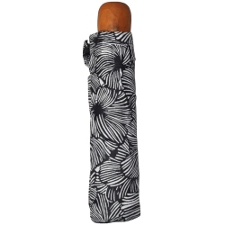 Ομπρέλα βροχής σπαστή Λουλούδια μαύρο-λευκό 53εκ Trend 0250