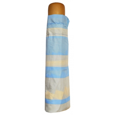 Ομπρέλα βροχής σπαστή Ριγέ γαλάζιο-μπεζ 53εκ Trend 0250