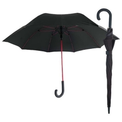 Ομπρέλα βροχής αυτόματη αντιανεμική μαύρο-κόκκινο 67εκ Guy Laroche 8125