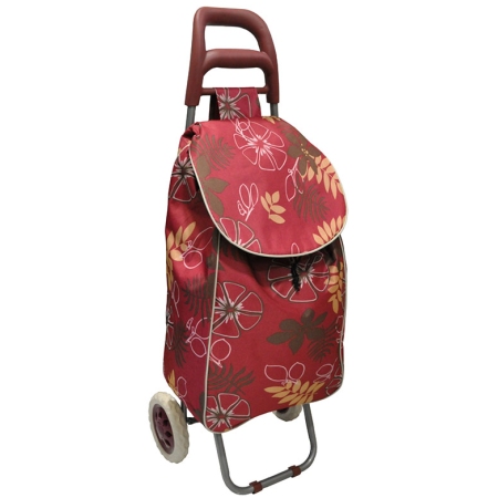 Καρότσι λαϊκής υφασμάτινο Λουλούδια μπορντώ 95εκ ELD-B203-01