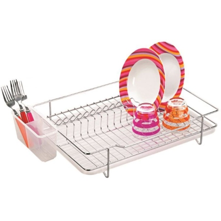 Πιατοθήκη μεταλλική ασημί 46.5x33x10.5εκ Ece Metal 40427