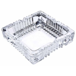 Σταχτοδοχείο γυάλινο διάφανο 10.5x10.5x3.5εκ Red cherry YG8016-4