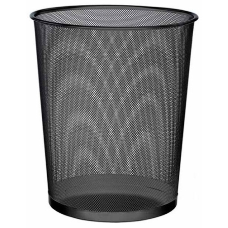 Καλάθι απορριμάτων γραφείου μεταλλικό μαύρο 26.5x28.5εκ Homestyle 735008B