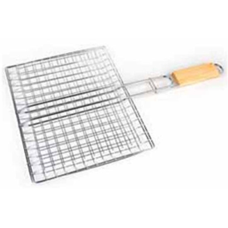 Σχάρα BBQ με ξύλινη λαβή 40x35εκ Homestyle 90809 Σχάρα BBQ με ξύλινη λαβή 40x35εκ Homestyle 90809