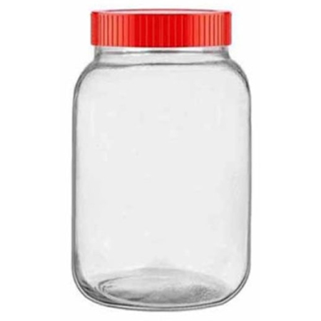 Βάζο αποθήκευσης γυάλινο διάφανο-κόκκινο 5.2Lt Homestyle 73590065