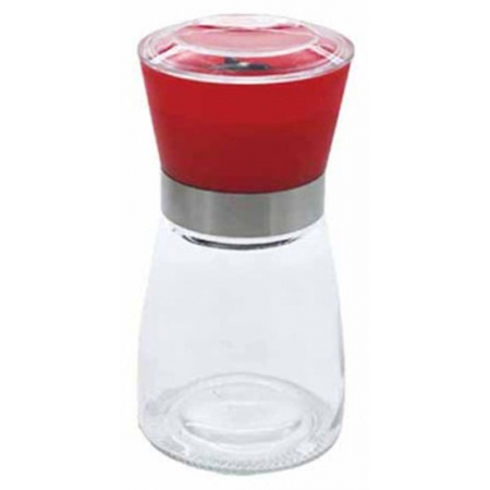 Πιπερόμυλος γυάλινος κόκκινος 6.5x13εκ Homestyle 735055