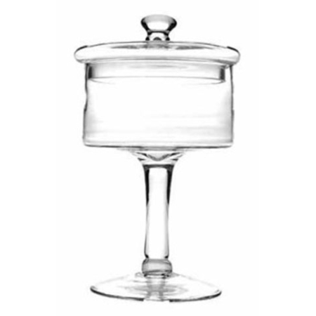 Φοντανιέρα με πόδι γυάλινη διάφανη 17x25εκ Homestyle 7354525