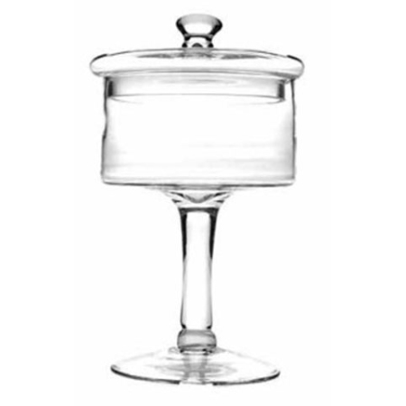 Φοντανιέρα με πόδι γυάλινη διάφανη 17x30εκ Homestyle 7354530