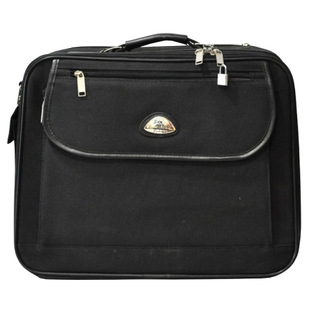 Τσάντα laptop υφασμάτινη μαύρη 44x14x35εκ Sinialo 25-33-Ρ640Α