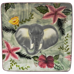 Πιατέλα κεραμική Ελέφαντας 32x32x3εκ Sinialo 26-193-SC152610