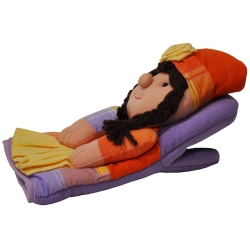 Γάντι κουζίνας μωβ-πορτοκαλί 27x14x10εκ Sinialo 26-73-3Ο