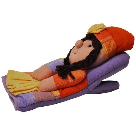 Γάντι κουζίνας μωβ-πορτοκαλί 27x14x10εκ Sinialo 26-73-3Ο