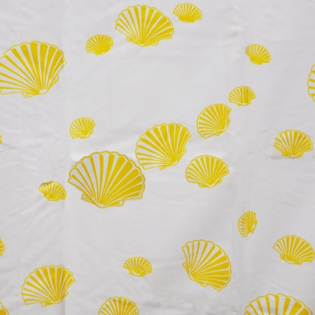 Κουρτίνα μπάνιου EVA Κοχύλια λευκό-κίτρινο 180x180εκ Sinialo 26-435-SFS933