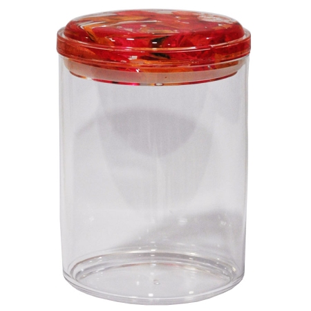 Βάζο αποθήκευσης ακρυλικό διάφανο 12x9.5x18εκ Sinialo 35-24-2359L03R