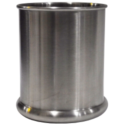 Ποτηράκι μπάνιου ανοξείδωτο ασημί 8x9.5εκ Sinialo 36-27-JTS3487B