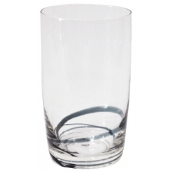 Ποτήρια νερού σετ 6 τεμαχίων γυάλινα No301 διάφανο-μαύρο 500cc Sinialo 35-33-524Β-301