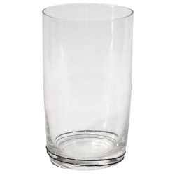 Ποτήρια νερού σετ 6 τεμαχίων γυάλινα No302 διάφανο-μαύρο 500cc Sinialo 35-33-524Β