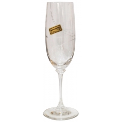 Ποτήρια σαμπάνιας κρυστάλλινα σετ 6 τεμαχίων Elite 7x21.5εκ Inn Crystal 350-03091