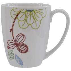 Κούπα πορσελάνης Λουλούδια λευκό-κόκκινο 325cc Sinialo 37-05-11OZ-4