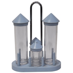 Σετ αλατοπίπερο+λαδόξυδο ακρυλικό-πλαστικό γαλάζιο Sinialo 4902200