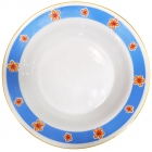 Σαλατιέρα γυάλινη πυράντοχη Λουλούδια λευκό-μπλε 29.5x5εκ Harmonia 4902217