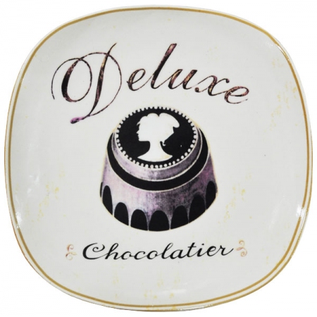 Πιάτο γλυκού stoneware Deluxe μπεζ 20.5x2.5εκ Sinialo 4902218