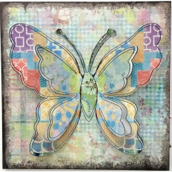 Πίνακας πεταλούδα μεταλλικός 50x50εκ χρωματιστή Ankor 741595
