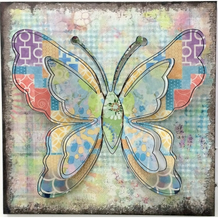 Πίνακας πεταλούδα μεταλλικός 50x50εκ χρωματιστή Ankor 741595