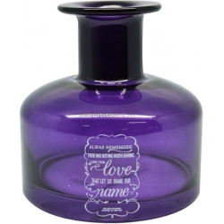 Μπουκάλι γυάλινο διακοσμητικό ροζ 13εκ Love Ankor 748389