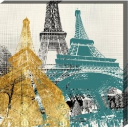 Πίνακας ελαιογραφία σε καμβά Πύργος του Άιφελ 60x60εκ 773244