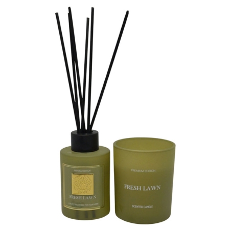 Αρωματικό χώρου με sticks 50ml και κερί σετ 2 τεμαχίων Fresh lawn Ankor 849697