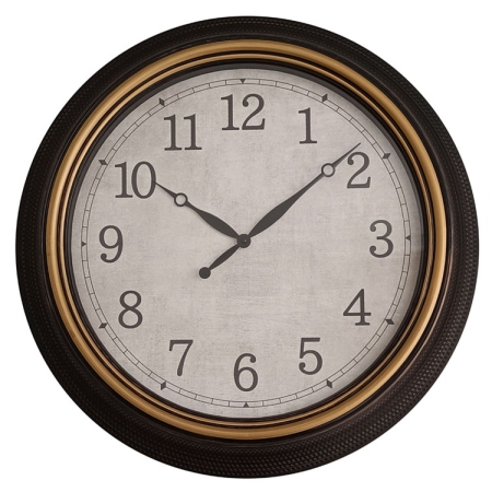 Ρολόι τοίχου πλαστικό καφέ-χρυσό 63.5εκ Ankor 848843