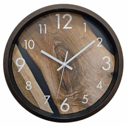 Ρολόι τοίχου πλαστικό καφέ 30εκ Ankor 843886