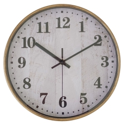 Ρολόι τοίχου πλαστικό αντικέ χρυσό 27.5εκ Ankor 844845