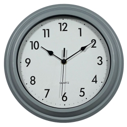Ρολόι τοίχου πλαστικό γκρι-λευκό 30.5εκ Ankor 844852