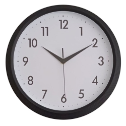 Ρολόι τοίχου πλαστικό μαύρο-λευκό 30.5εκ Ankor 848928