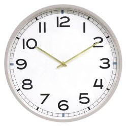 Ρολόι τοίχου πλαστικό μπεζ-λευκό 40εκ Ankor 853106