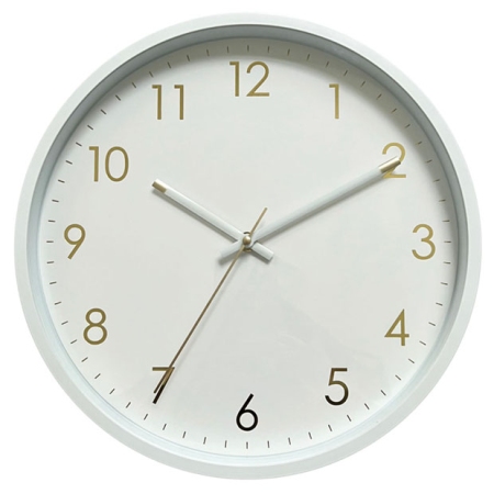 Ρολόι τοίχου πλαστικό λευκό 30.5εκ Ankor 853151