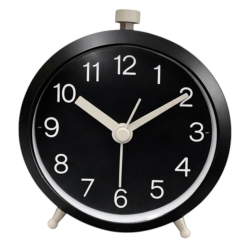 Ρολόι-ξυπνητήρι μεταλλικό μαύρο 9.3x5.7x10.5εκ Ankor 853250