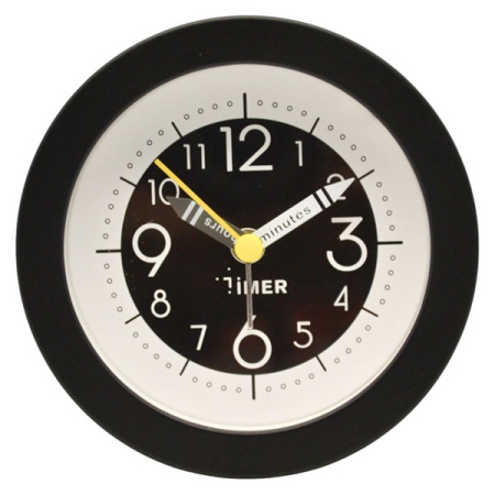 Ρολόι-ξυπνητήρι πλαστικό μαύρο 9.7x4.2x9.7εκ Ankor 853199