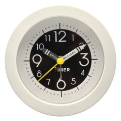 Ρολόι-ξυπνητήρι πλαστικό λευκό 9.7x4.2x9.7εκ Ankor 853182