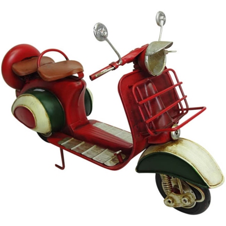 Βέσπα μεταλλική αντικέ μπεζ/κόκκινο 26.5εκ Ankor 796151