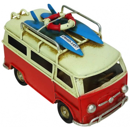 Βανάκι μεταλλικό αντικέ μπεζ/κόκκινο 11εκ Ankor 796250