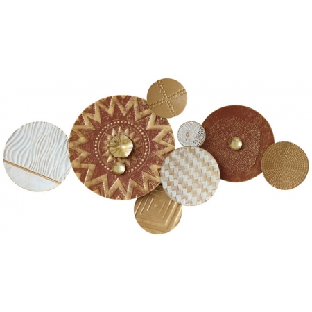 Διακοσμητικό τοίχου μεταλλικό λευκό/χρυσό/χάλκινο 123.2εκ Ankor 807963