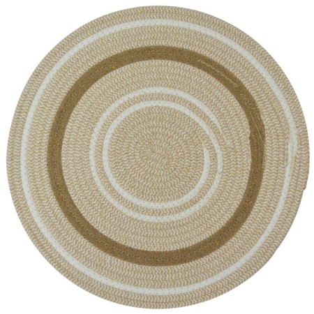 Σουπλά ψάθινο στρογγυλό natural/λευκό 40εκ Ankor 813575